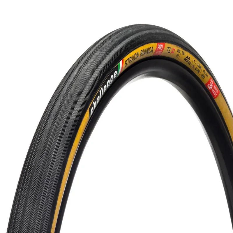 Challenge Strada Bianca TLR 700x40c Road Tire in Black/Tanwall