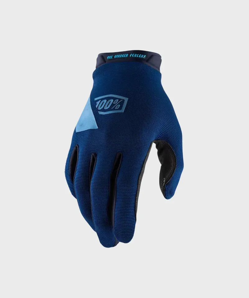 100% Ridecamp Full Finger Gloves in Navy/Slate
