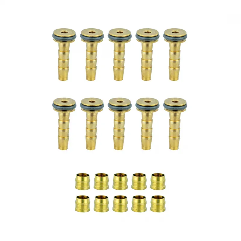 Tektro Brake Disk HYD Hose Fitting Needle/Olive/O-Ring Set of 10 in Silver