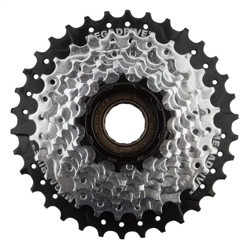 Sunrace MFM56 8-speed 13-34-tooth Freewheel in Silver/Black