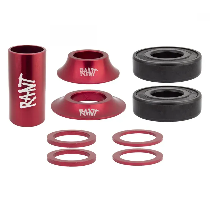 Rant Bang Ur Mid 22mm Sealed Bottom Bracket Set in Red