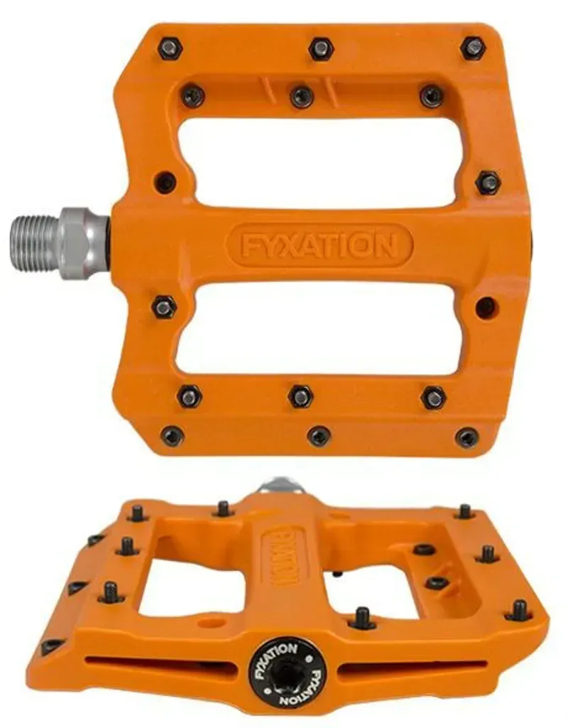 Fyxation Mesa-MP Nylon Platform Pedals w/Pins in Orange
