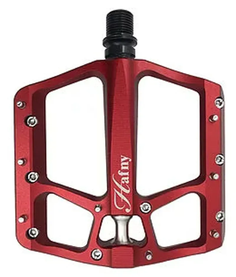 Hafny HF1400B CNC Alloy 9/16-inch 208g Platform Pedals w/ Pins in Red