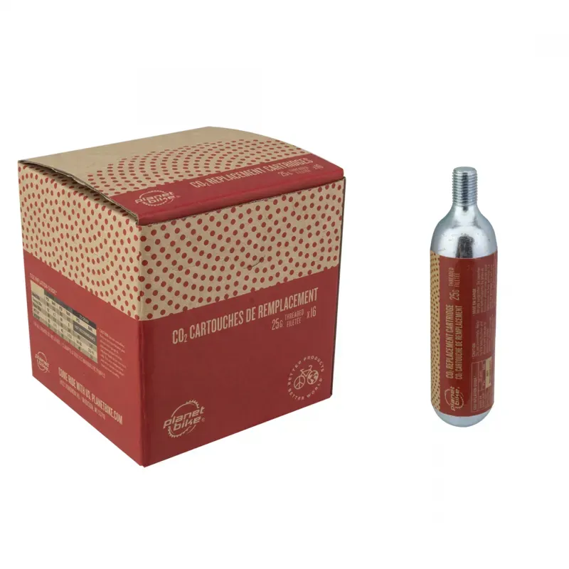 Planet Bike Threaded Co2 Cartridges Box of 16 25g