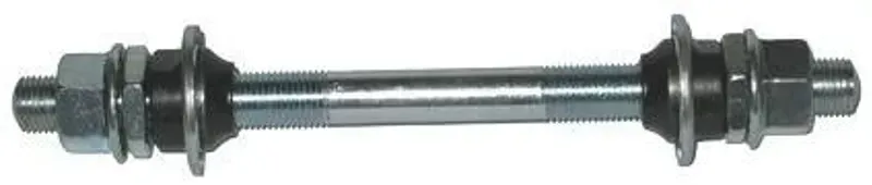 Cyclists' Choice Solid 3/8-inch 140mm Fr. Axle Set w/ Dustcap in Black