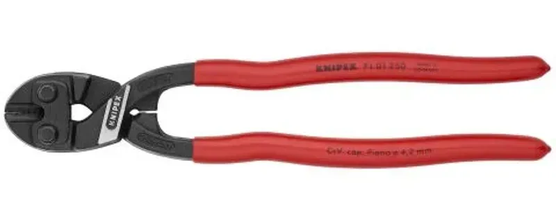 Knipex 10 Cobolt High Leverage Compact Bolt Cutters in Red/Black