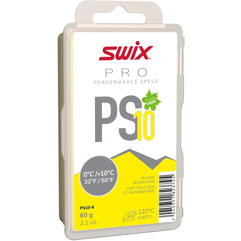 Swix PS10 Yellow Glide Wax 0C/+10C 60g