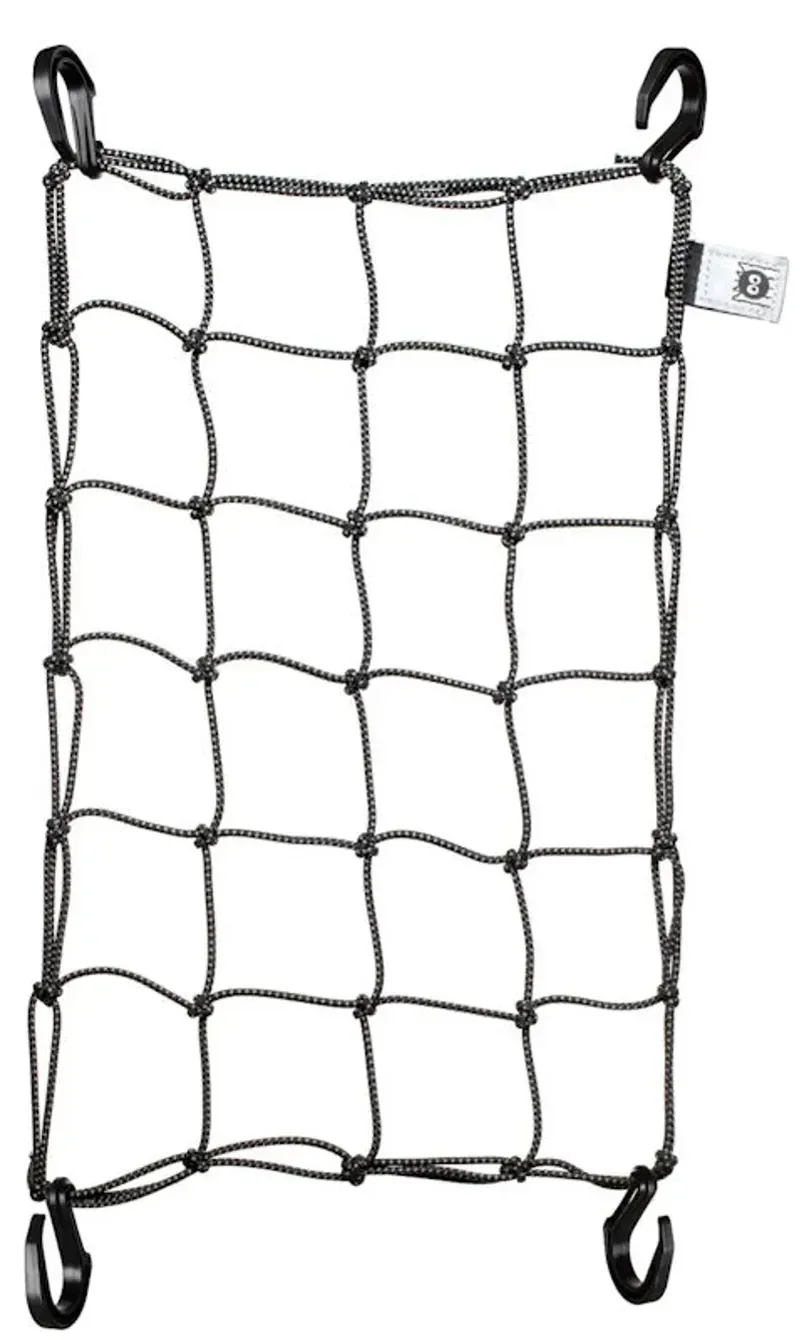 PDW 15x10-inch Reflective Web Cargo Net in Black