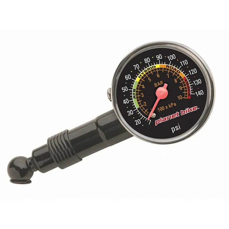 Planet Bike 140-psi Dial Pressure Gage in Black