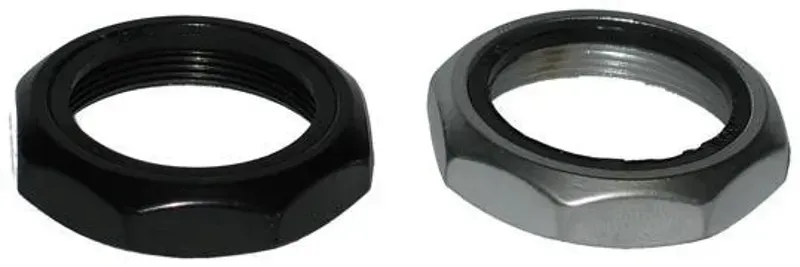 Tange Steel 1-1/8-inch Steel Headset Lock Nuts in Black