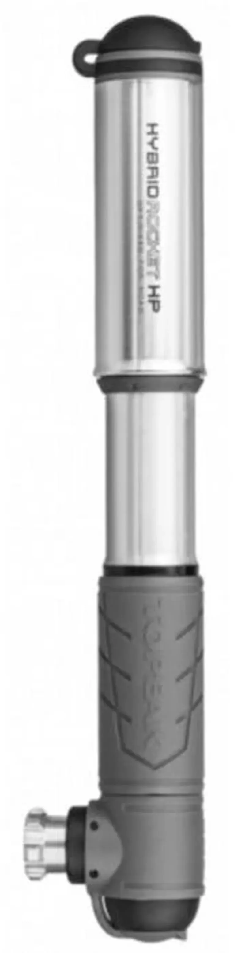 Topeak THR-HP2s Hybrid Rocket-Hp Mini Pump W/Hose And CO2 Inflator In Silver