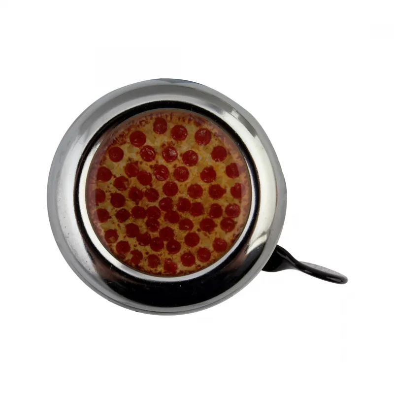 Clean Motion Silver Swell Bicycle Bell - Pizza