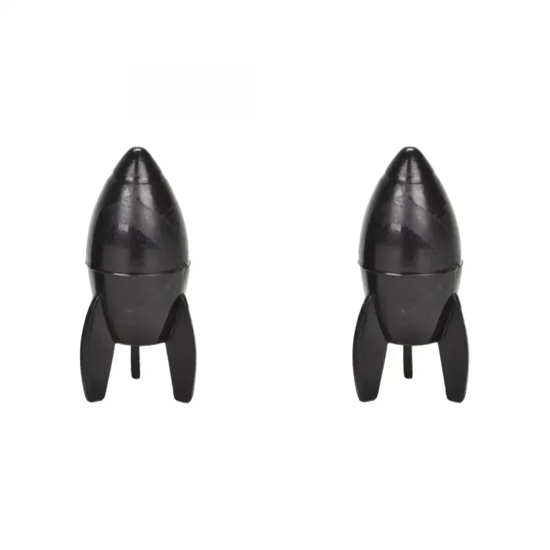Trik Topz Valve Cap Pair - Presta Rockets Black