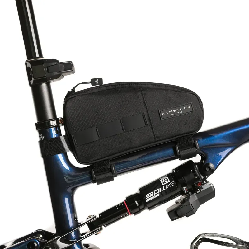 Almsthre Reverse Top Tube Bag in Midnight Black-6