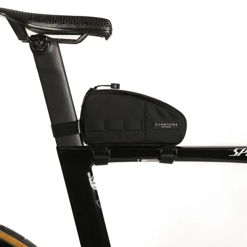 Almsthre Reverse Top Tube Bag in Midnight Black-7