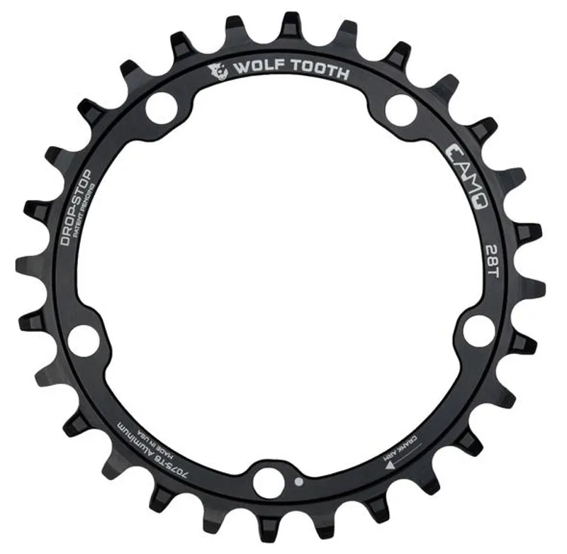 Wolf Tooth Camo Aluminum Chainring in Black 
