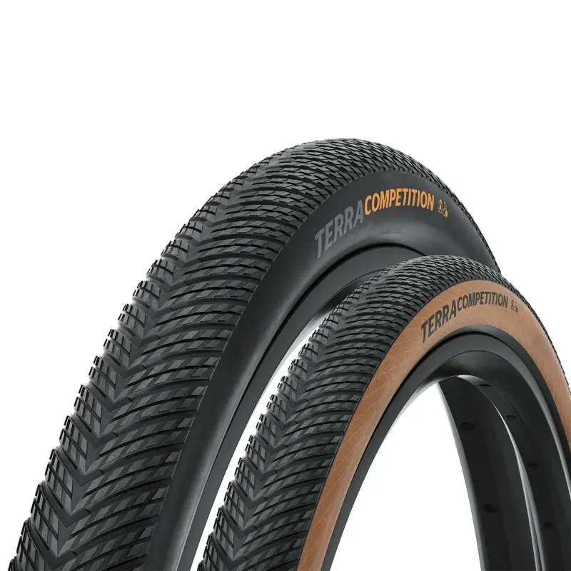 Continental Terra Competition Tire - 700 X 40 Tubeless Folding Black/Transparent Grip Trail Casing E25 Black/Transparent 700 x 40-1