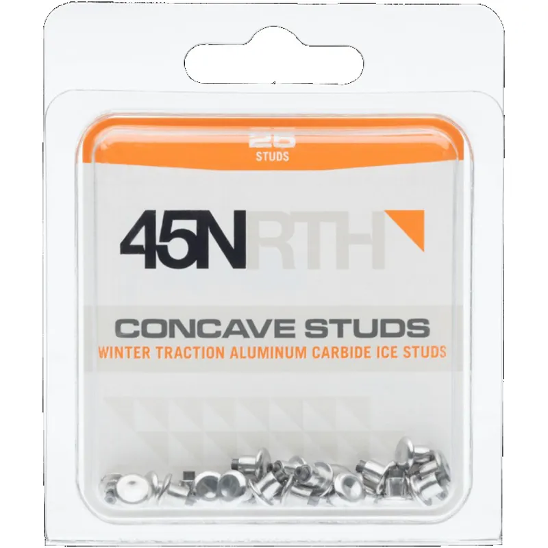 45NRTH 25 Concave Aluminum Carbide Studs in Silver-1