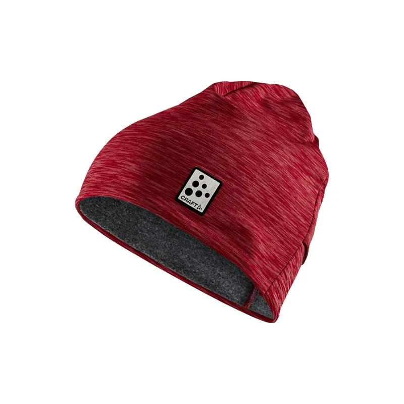 Craft Nordic Ski Microfleece Ponytail Hat in Rose-Melange