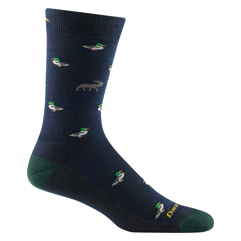 Darn Tough Duck Duck Moose Crew LW Lifestyle Socks in Eclipse-1