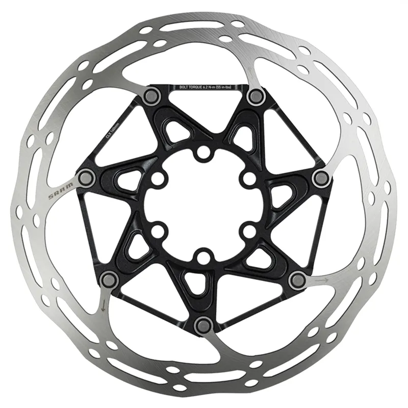 SRAM Centerline X Disc Brake Rotor - 180mm 6-Bolt Steel Bolts Silver/ Black 180