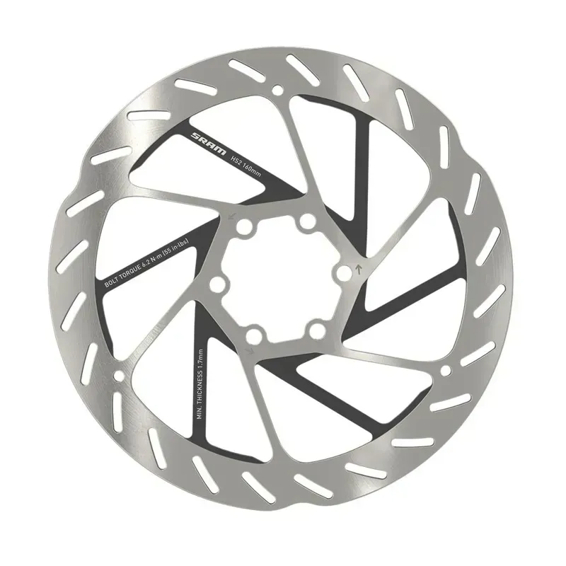 SRAM HS2 Disc Brake Rotor - 200mm 6-Bolt Rounded Silver/Black