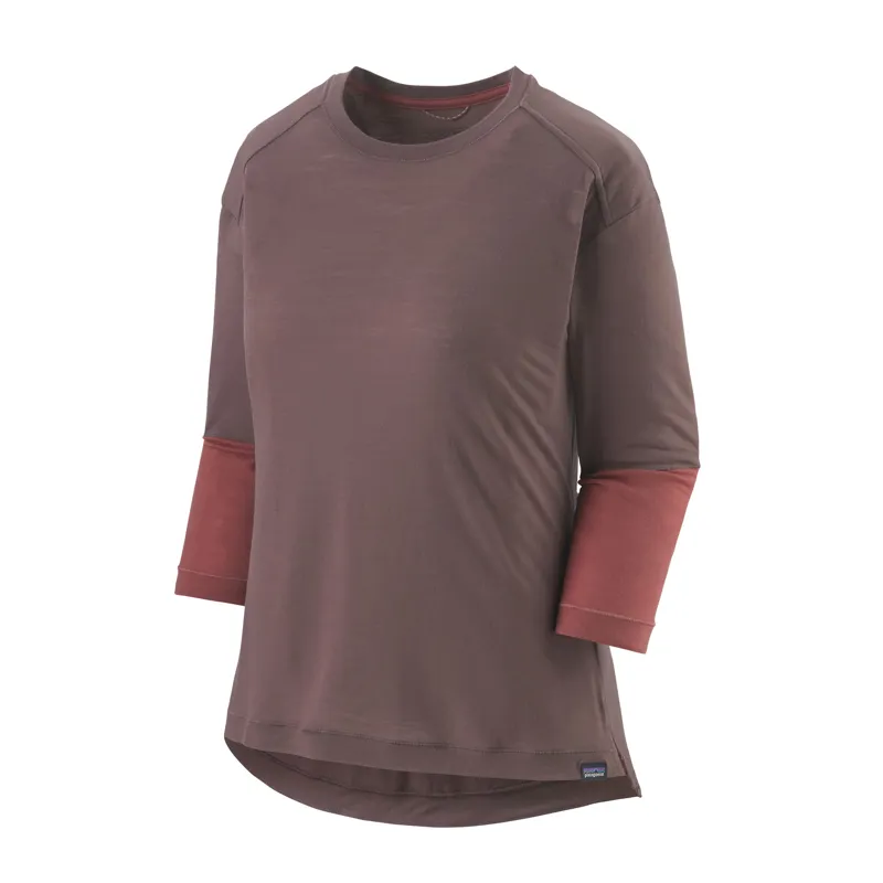 Patagonia Merino Women's 3/4 Sleeve Bike Jersey in Dusky Brown