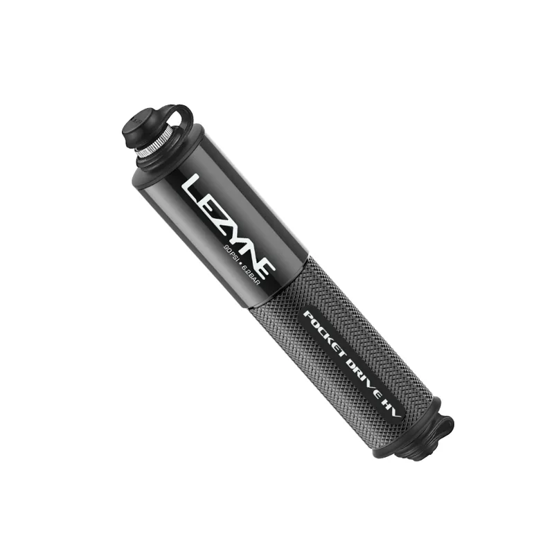 Lezyne Pocket Drive HV Pump: Neo Metallic / Black