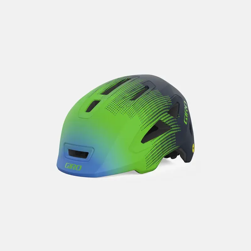 Giro Scamp Mips II Kids Helmet in Blue/Green Towers