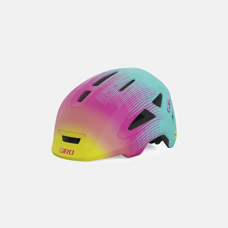 Giro Scamp Mips II Kids Helmet in Teal/Pink Towers