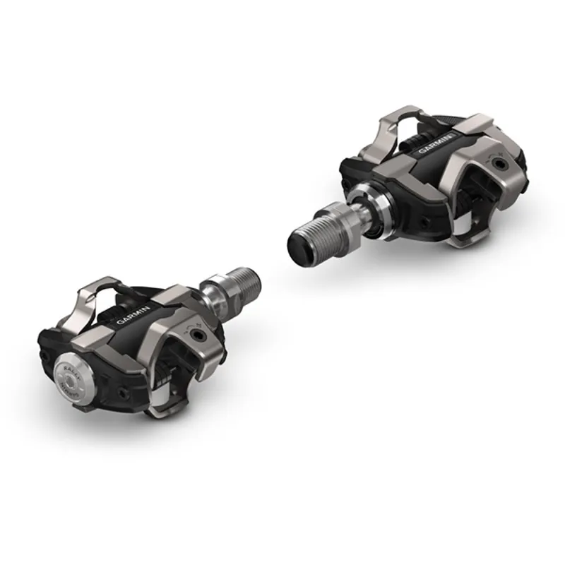 Garmin Rally XC100 Power Meter Pedals - Dual Sided Clipless Alloy 9/16 Black Pair Single-Sensing Shimano SPD Black