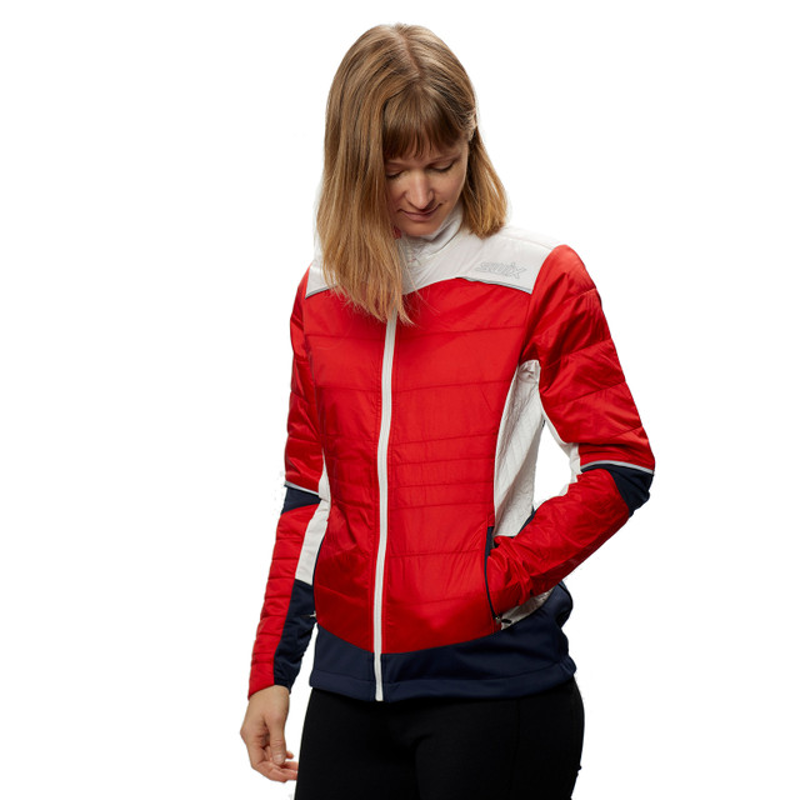 Swix Women's Navado Hybrid Jacket Red-1