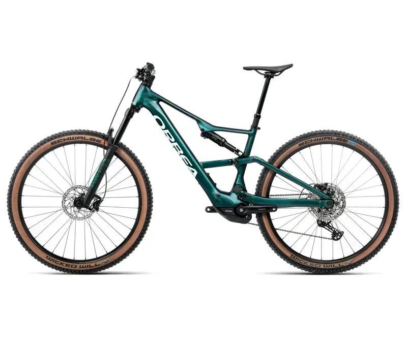 Orbea Rise SL H30 20mph E-MTB in Escape Green/Splash Ice Green Gloss-1