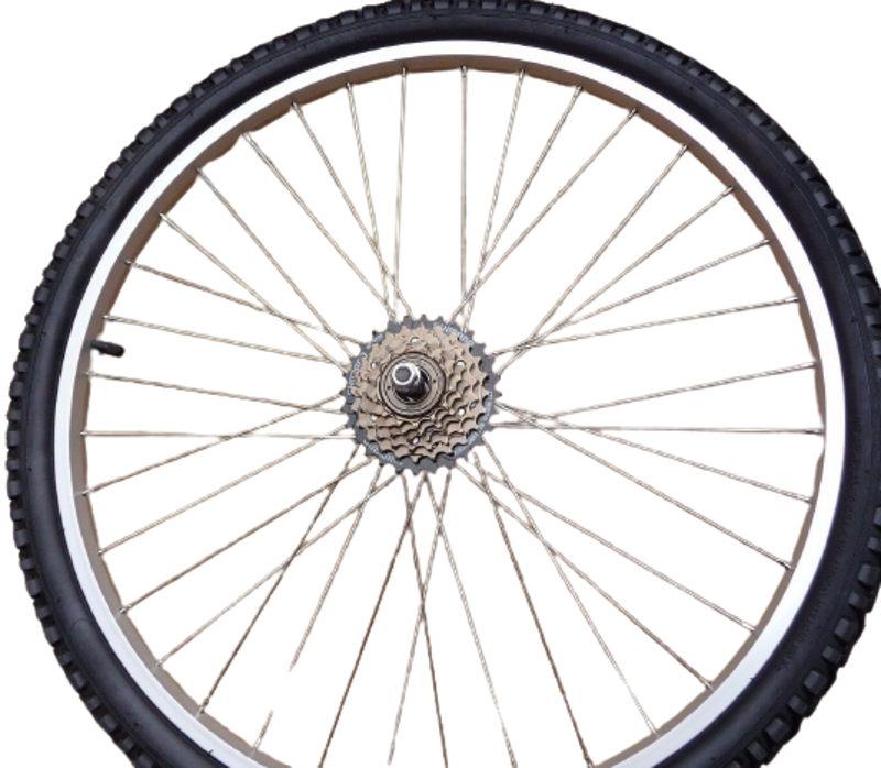 Osco X101 26x1.50-inch Alloy Rear Wheel w/ Freewheel in Black-1