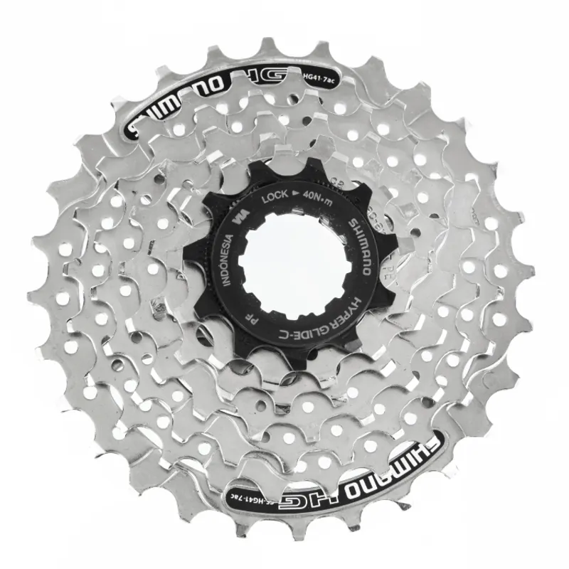 Shimano CS-HG41 7-speed 11-28-tooth MTB Cassette in Silver