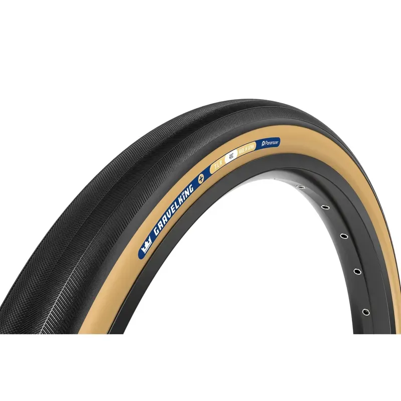 Panaracer GravelKing+ 700x45c TL Beadlock Gravel Tire in Black/Brown