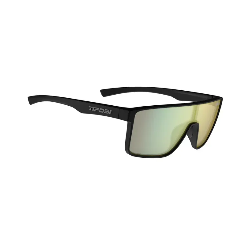Tifosi Sanctum Sunglasses in Matte Black Smoke Yellow Mirror-2