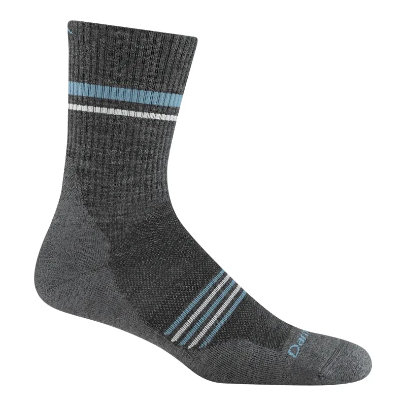 Darn Tough Men's Element Micro Crew Lightweight Cushion Running Socks in Gray