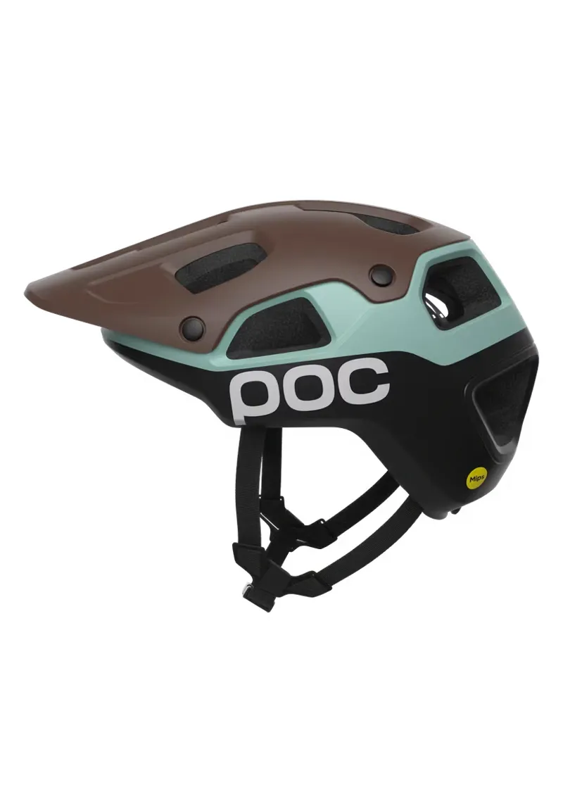 POC Cularis Pure MTB Helmet in Bronzite Brown Matt/Lazurite Blue Matt