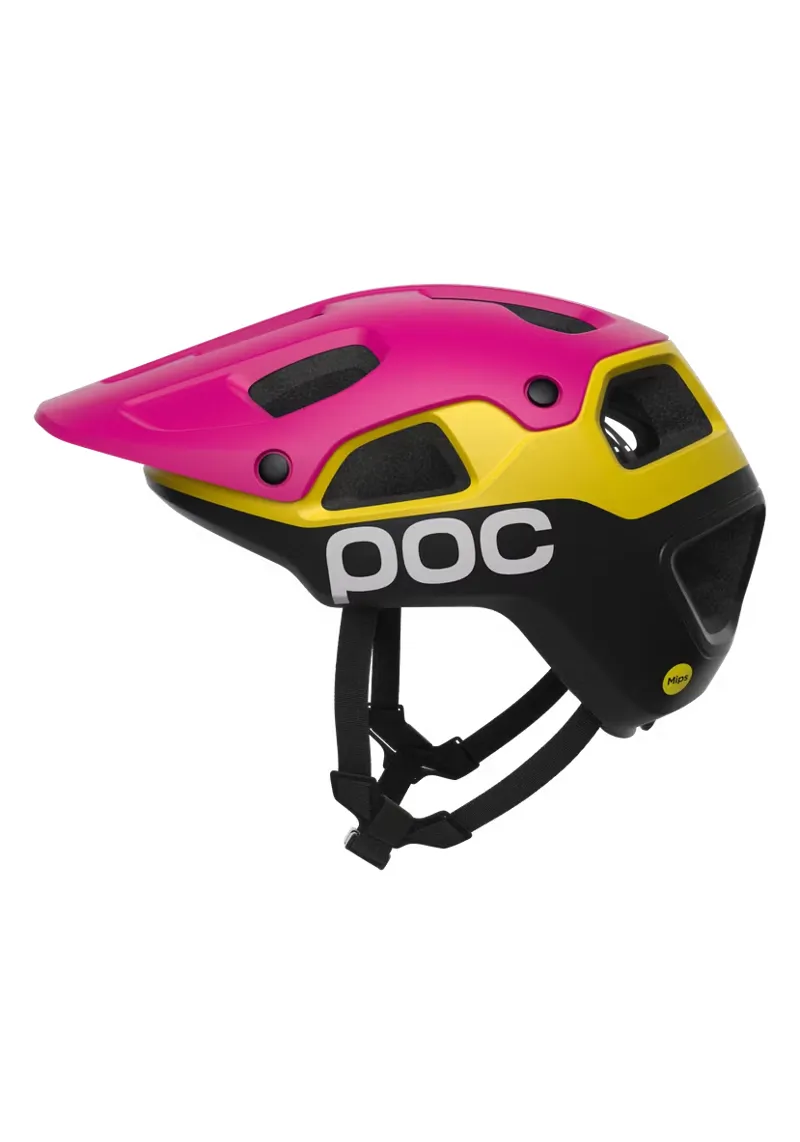 POC Cularis Pure MTB Helmet in Rhos Red Matt/Citrine Yellow Matt