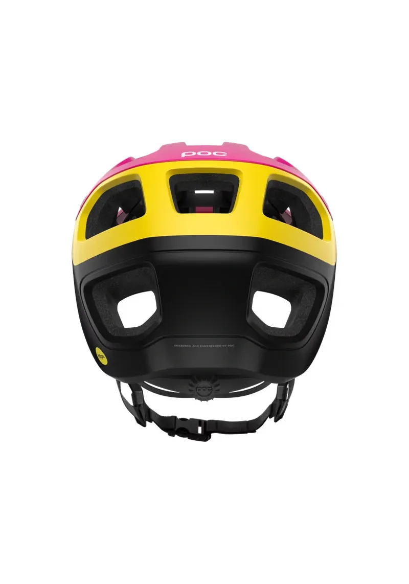 POC Cularis Pure MTB Helmet in Rhos Red Matt/Citrine Yellow Matt-3