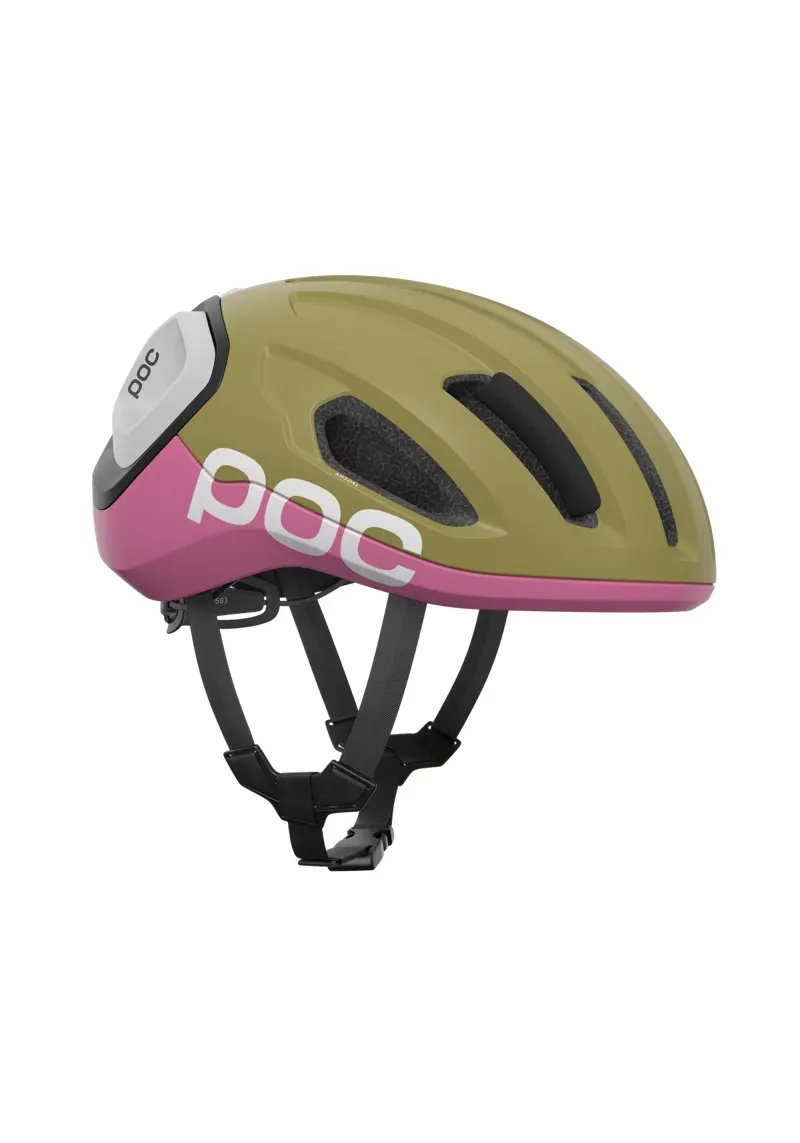 POC Amidal CPSC Helmet in Olivine Green/Thulite Pink Matt-2