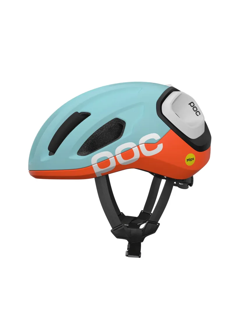 POC Amidal CPSC Helmet in Indicolite Blue/Carnelian Orange Matt