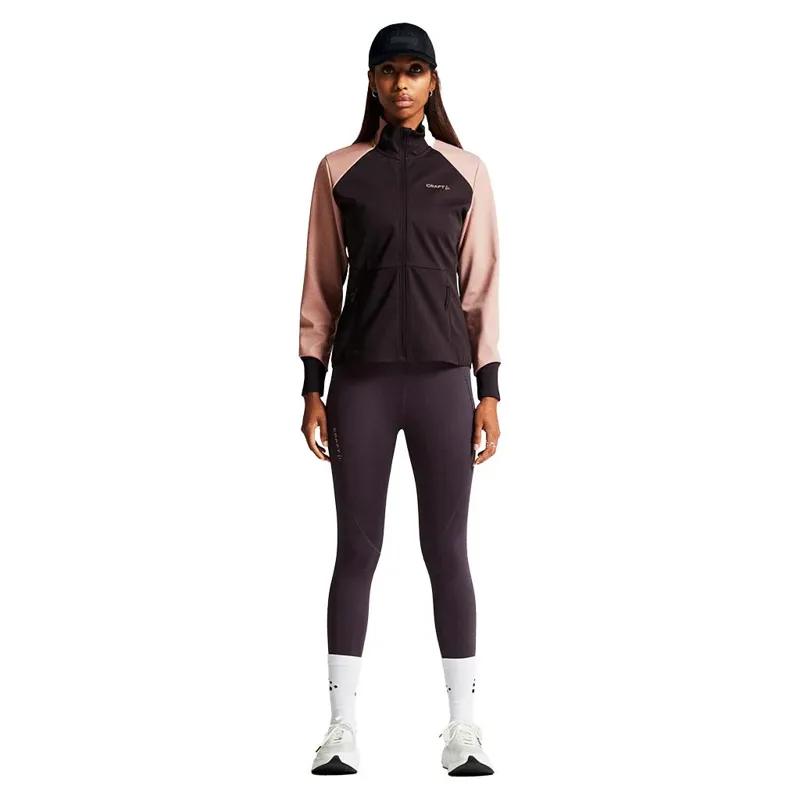 CRAFT Women's CORE Nordic Training Jacket: Rose Brown / Dk. Plum-4