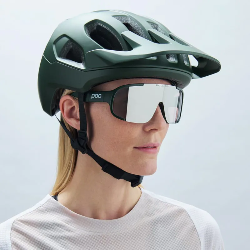 POC Aspire Eyewear: Pargasite Green / Clarity Road Sunny Silver -3