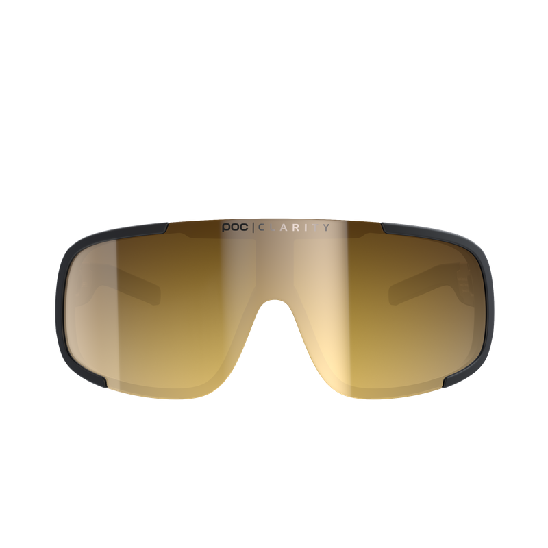 POC Aspire Mid Eyewear: Uranium Black / Clarity Road Partly Sunny Gold-1