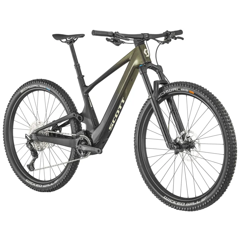2023 Scott Lumen eRide 910 Mountain Bike in Yellow / Carbon-1