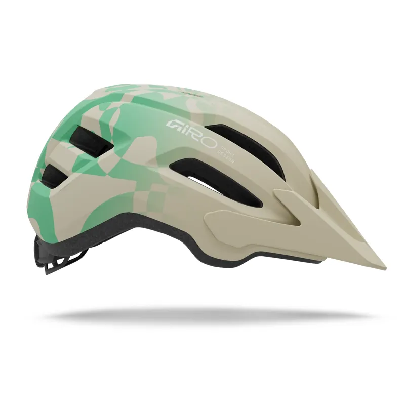 Giro Fixture MIPS II Half Shell Helmet in Matte Stone/Green Rush-2