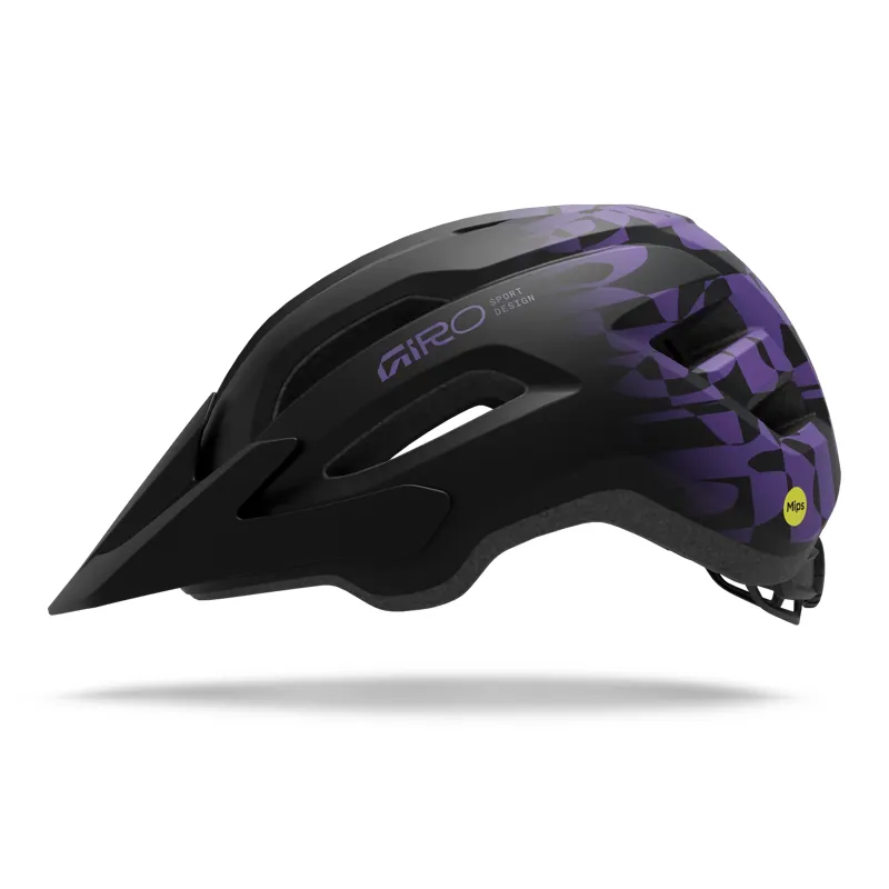 Giro Fixture MIPS II Half Shell Helmet in Matte Black/Purple Rush-1