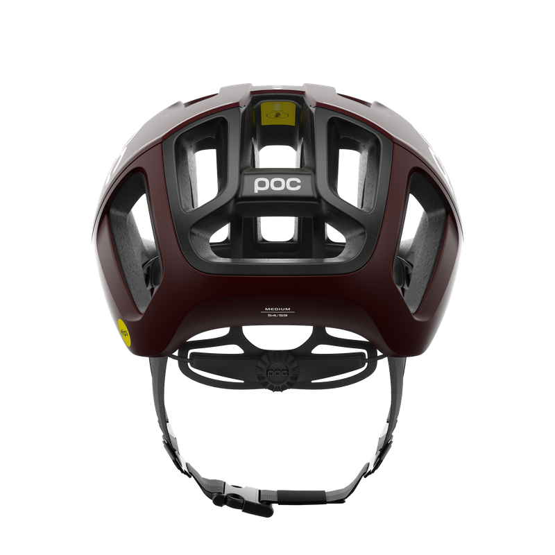 POC Ventral MIPS Helmet: Prismane Red Matt-3